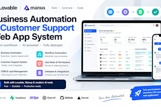 build lovable manus business automation customer support workflow web app