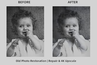 restore old damaged photos and colorize vintage pictures
