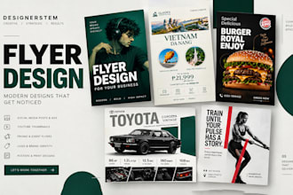 corporate flyer, brochure or postcard design