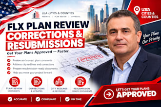 fix plan review corrections, redlines and structural drawings