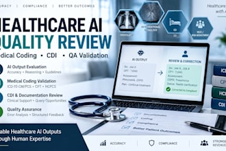 review healthcare ai outputs, medical coding, cdi and QA