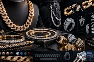 design luxury jewelry collections, cuban chains, tennis chains, fashion chains