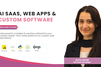develop ai saas apps, ai web apps, and custom ai software