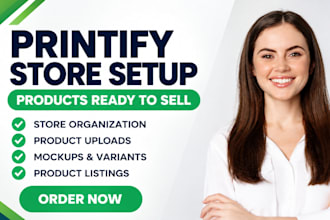 set up your printify store and upload products with mockups,printify store setup