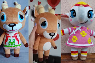 craft soft cuddly custom plush dolls pattern personalized plush toy from concept