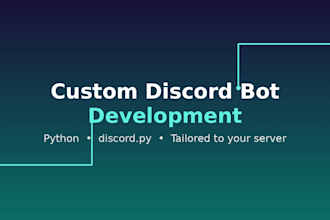 develop a custom discord bot in python using discordpy