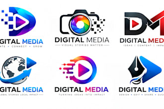 design a professional  social media, marketing, or technology digital media logo