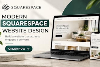 build a modern squarespace website design for your business or personal brand