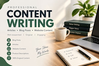 write SEO friendly engage and well researched content strategy