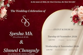 design elegant and modern wedding invitations