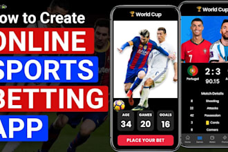build sports website, sports bet app or sportsbook app with live score