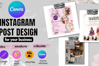 create professional canva instagram posts for your business