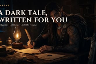 write your bespoke dark fantasy short story, dark romance or folk horror
