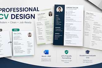create a professional and modern CV or resume design