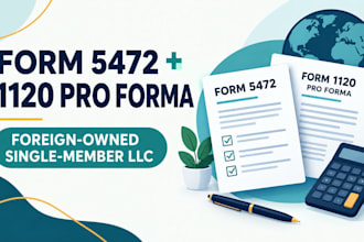 file and fax US tax forms 5472 and 1120 for non resident US llc