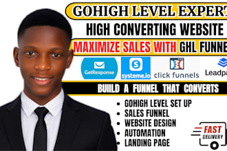 gohighlevel website design, ghl automation, ghl sales funnel landing page