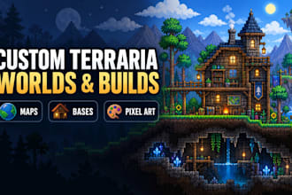 build custom terraria worlds, maps, bases