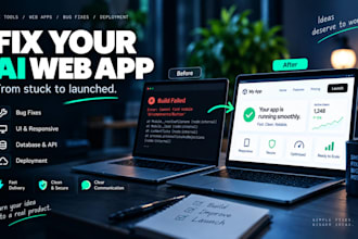 fix bugs and finish your ai generated website or web app
