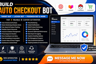 build auto checkout bot autobot target bot lazada bot, pokemon bot