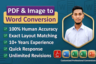 convert PDF or scanned images to word and do manual typing