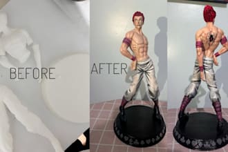 3d print and paint anime figure action figure resin statue miniature stl file