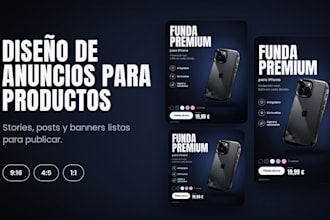 diseños de anuncios y stories para tu producto