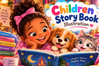 illustrate children story book illustration and kids book illustration