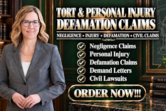 tort lawyer for negligence, personal injury, defamation and civil claims in USA
