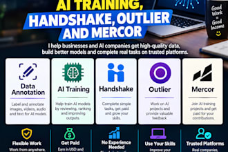 do data annotation, ai training, handshake, outlier and mercor