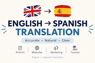 translate english to spanish accurately and naturally