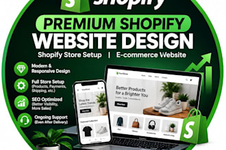 do premium shopify website design,shopify store setup, shopify ecommerce website