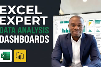 do excel data analysis excel dashboard and power bi reports