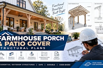design structural plans for porch roofs and patio covers