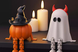 ghost halloween decor,figurine model,desk toy displays,collectibles for 3d print