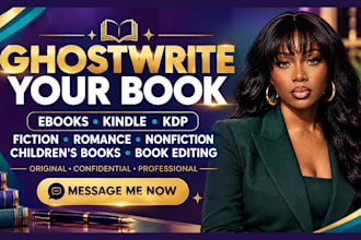 be an ebook ghostwriter children kindle book writer romance book editor