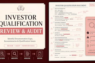 legally review and audit your investor qualification documents