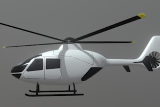 do 3d airplane model, airplane rendering, 3d helicopter private jet 3d printing