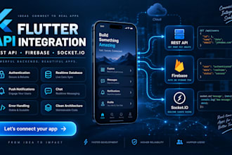 integrate firebase, rest API and socket io into your flutter app