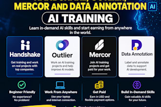 do handshake, outlier, mercor and data annotation ai training