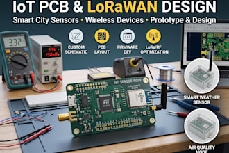 design iot pcb, lorawan, smart city sensors and wireless devices