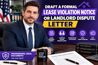 draft a formal lease violation notice or landlord dispute letter