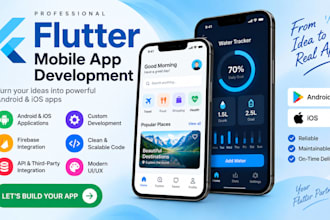 develop a flutter mobile app for android and ios