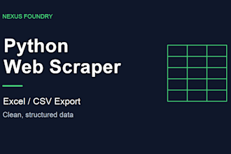 build a python web scraper and export data to excel or CSV