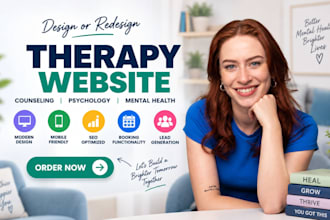 design or redesign aba therapy, counseling, autism and mental health website