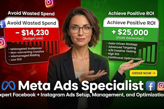 be your profitable meta ads specialist, instagram ads, facebook ads manager