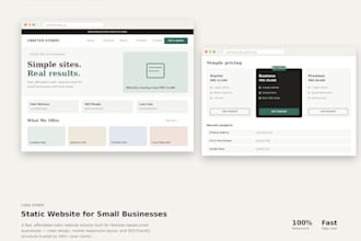 responsive static website for your small business