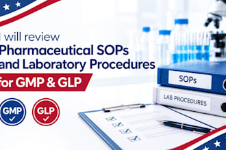 review pharmaceutical sops and laboratory procedures for gmp glp