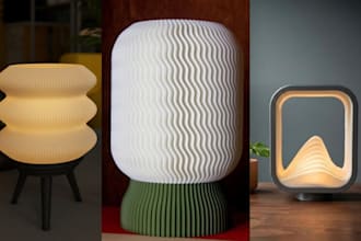 design custom 3d lamp, 3d modeling and realistic rendering