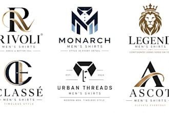 design a professional , menswear, fashion, clothing, or apparel mens shirt logo
