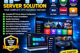 setup server, reseller panel, restream with m3u playlist
